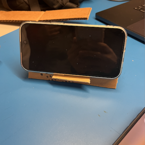 put the phone on the stander